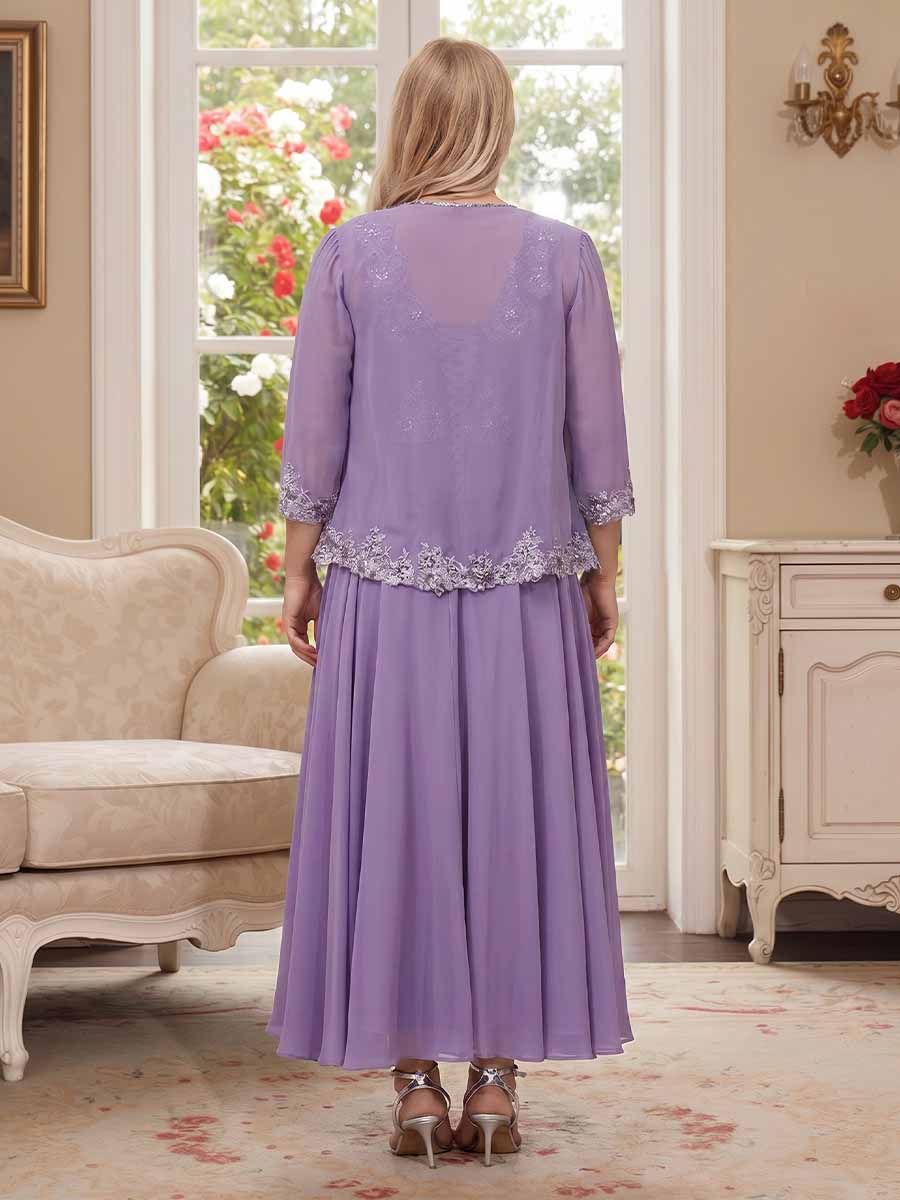 A-Line/Princess V-Neck Sleeveless Long Formal Plus Size Evening Dresses with Appliques &amp; Jacket