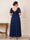 A-Line/Princess V-Neck Short Sleeves Long Formal Plus Size Mother of the Bride Dresses with Beading & Appliques