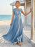 A-Line/Princess Sheer Neck Short Sleeves Long Mother of the Bride Dresses With Appliques