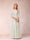 A-Line/Princess Sheer Neck Half Sleeves Long Formal Evening Dresses with Beading & Appliques