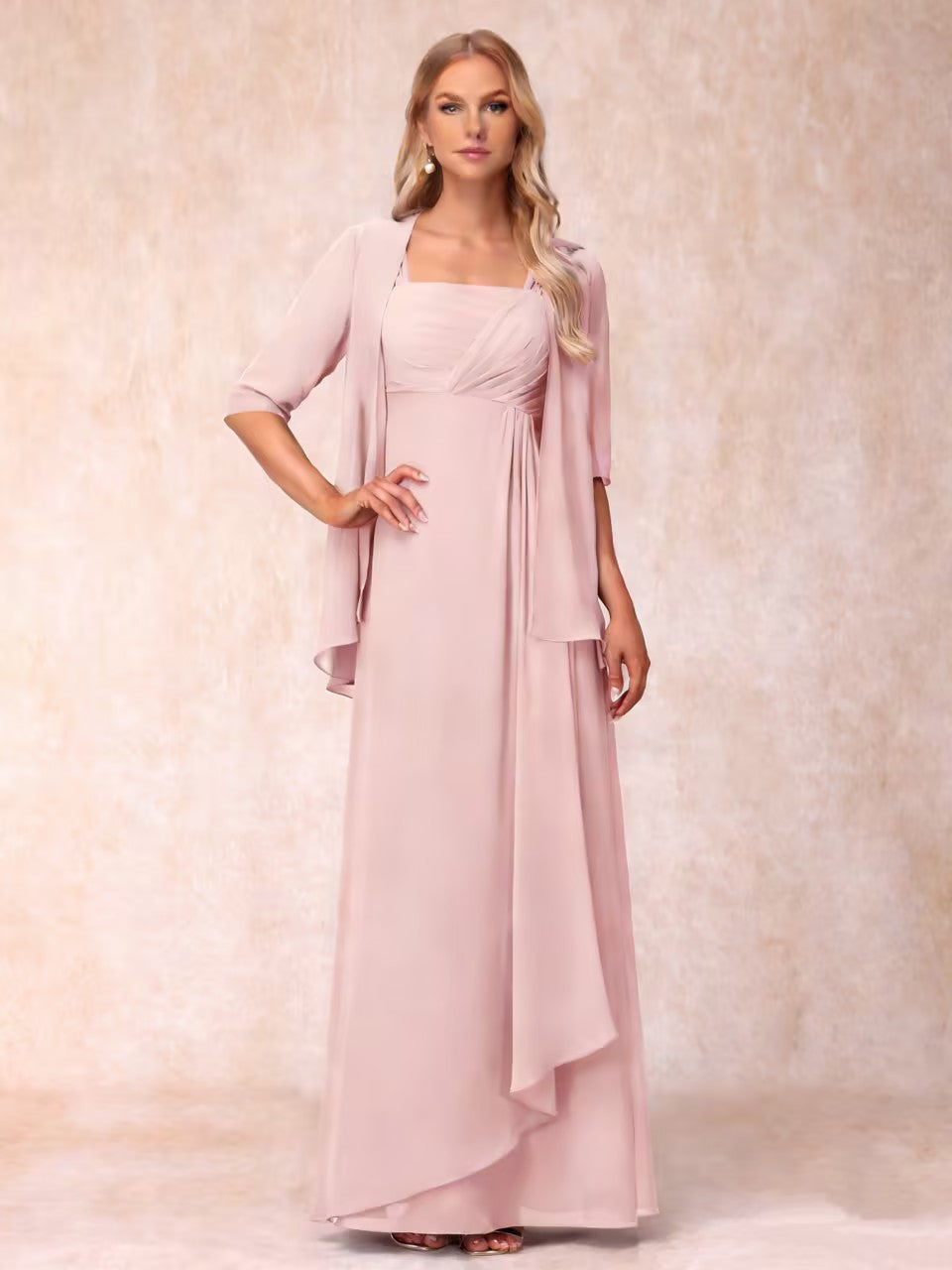 A-Line/Princess Sleeveless Mother of the Bride Dresses With Ruffles &amp; Jacket
