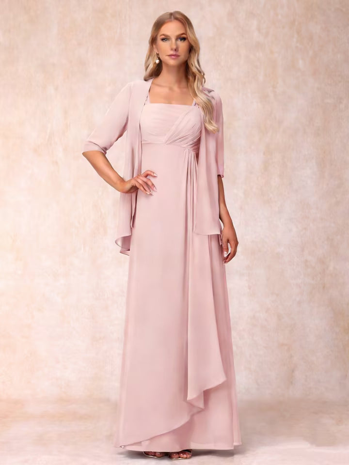 A-Line/Princess Sleeveless Mother of the Bride Dresses With Ruffles &amp; Jacket