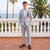 Tailored Fit Single Breasted Two-buttons Striped Men's Jackets