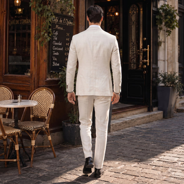 Tailored Fit Single Breasted Two-buttons 2 Pieces Solid Colored Men's Wedding Suits