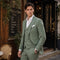 Tailored Fit Single Breasted Two-buttons 3 Pieces Solid Colored Men's Wedding Suits