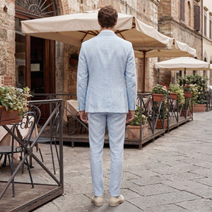 Tailored Fit Single Breasted Two-buttons Solid Men's Wedding Jackets