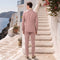 Tailored Fit Single Breasted Two-buttons 2 Pieces Solid Colored Men's Wedding Suits