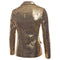 Men's Tailored Fit Gold Single Breasted One-Button Sequins Party Jacket