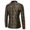 Men's Tailored Fit Single Breasted One-Button Printed Party Jacket