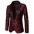 Men's Tailored Fit Single Breasted One-Button Printed Party Jacket