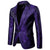 Men's Tailored Fit Single Breasted One-Button Printed Party Jacket