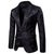Men's Tailored Fit Single Breasted One-Button Printed Party Jacket