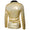 Men's Tailored Fit Gold Single Breasted One-Button Sequin Party Jacket