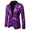 Men's Tailored Fit Gold Single Breasted One-Button Sequin Party Jacket