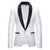 Men's Tailored Fit Single Breasted One-Button Printed Party Jacket
