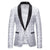 Men's Tailored Fit Single Breasted One-Button Printed Party Jacket