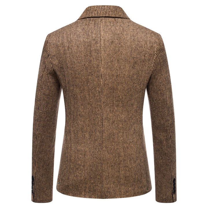 Tailored Fit Single Breasted One-Button Striped Men&