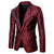 Tailored Fit Single Breasted One-Button Printed Colored Men's Wedding Suits