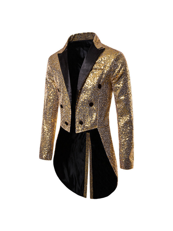 Tailored Fit Single Breasted Six-Button Sequin Colored Men&
