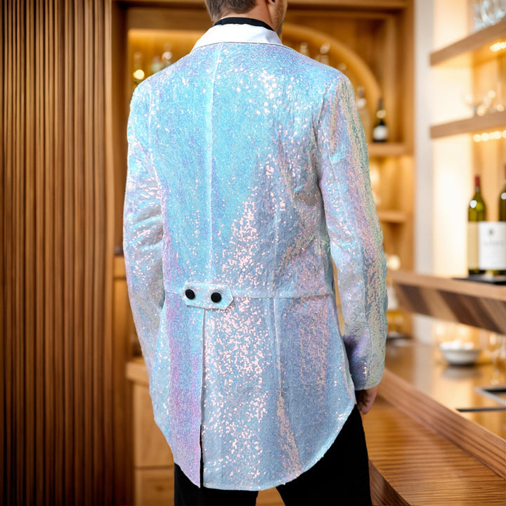 Tailored Fit Single Breasted Six-Button Sequin Colored Men&