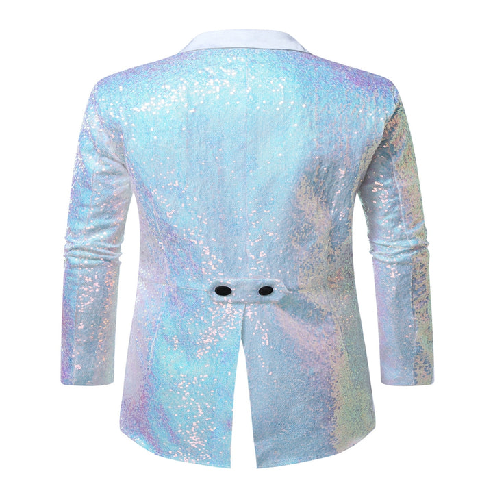 Tailored Fit Single Breasted Six-Button Sequin Colored Men&