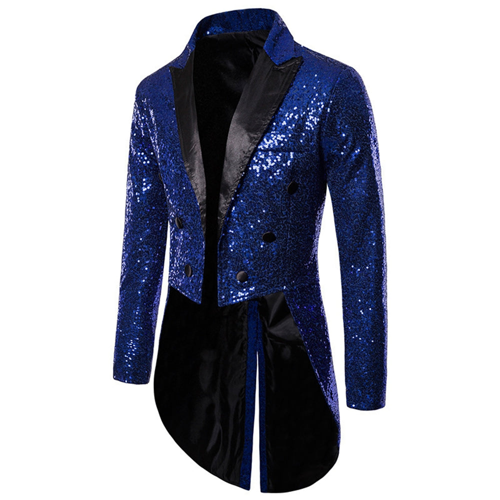 Tailored Fit Single Breasted Six-Button Sequin Colored Men&
