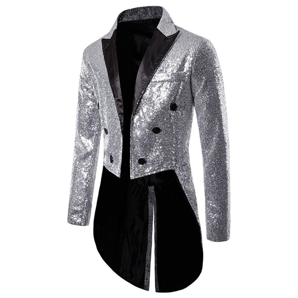 Tailored Fit Single Breasted Six-Button Sequin Colored Men&