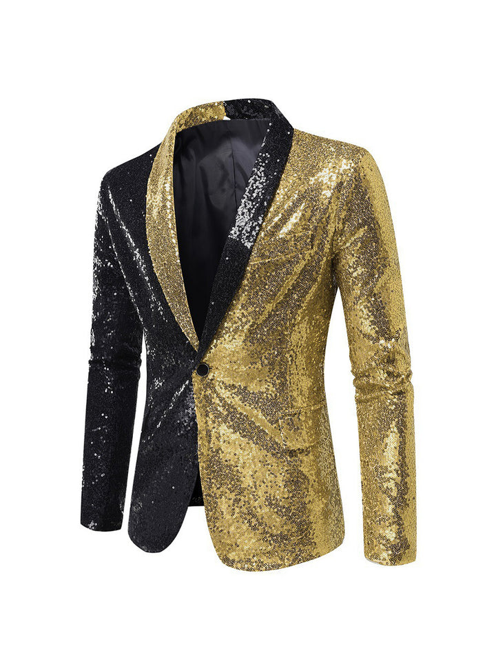 Tailored Fit Single Breasted One-Button Sequin Men&