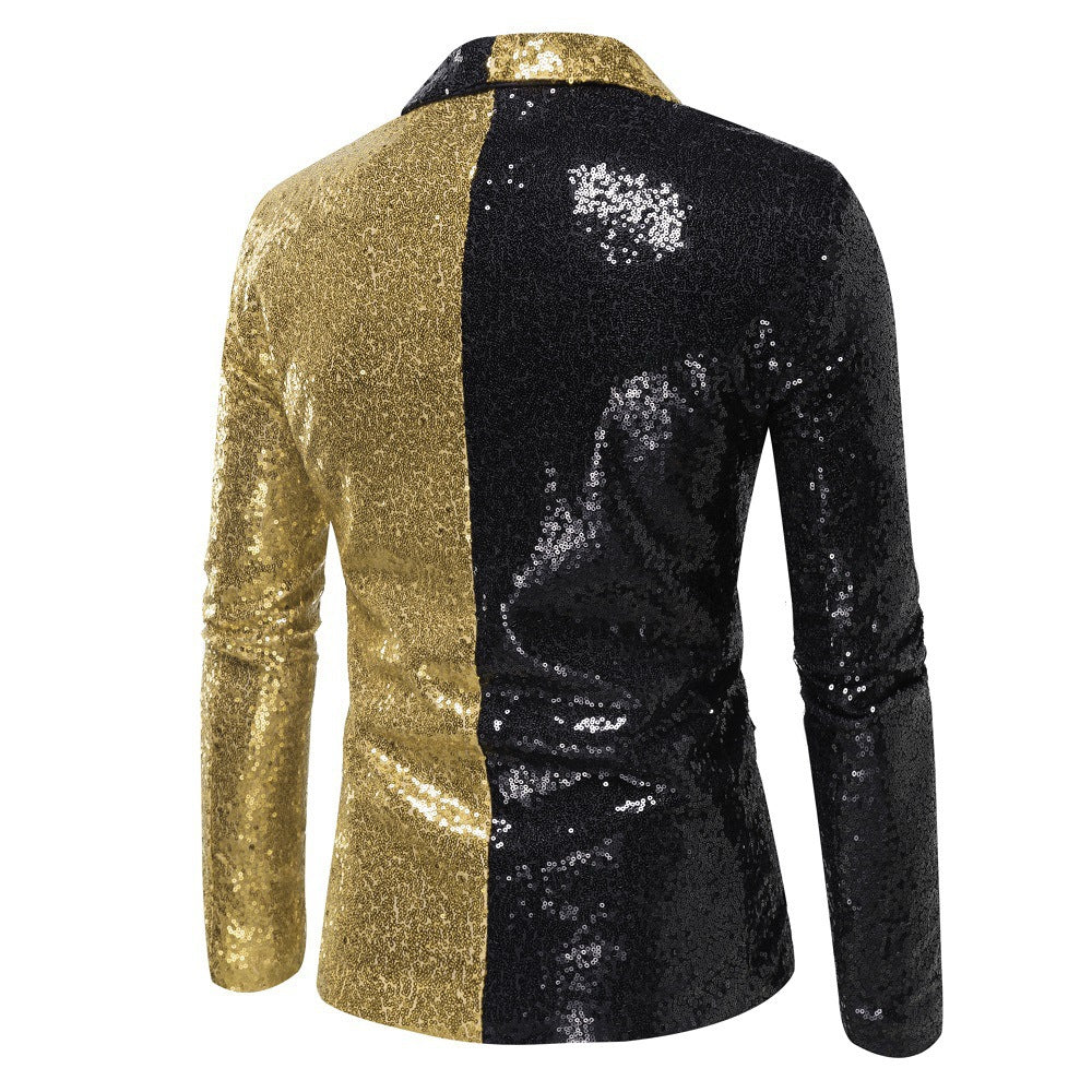 Tailored Fit Single Breasted One-Button Sequin Men&