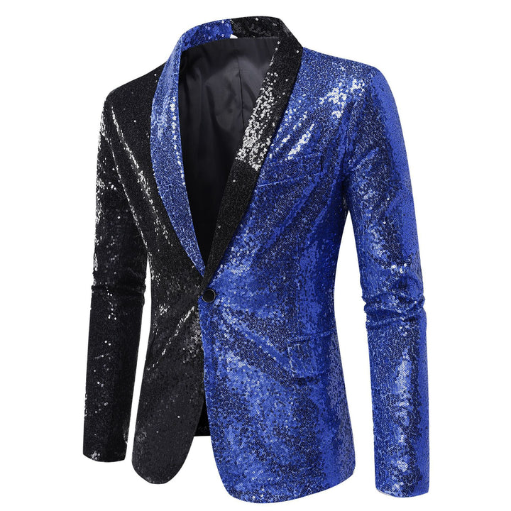 Tailored Fit Single Breasted One-Button Sequin Men&
