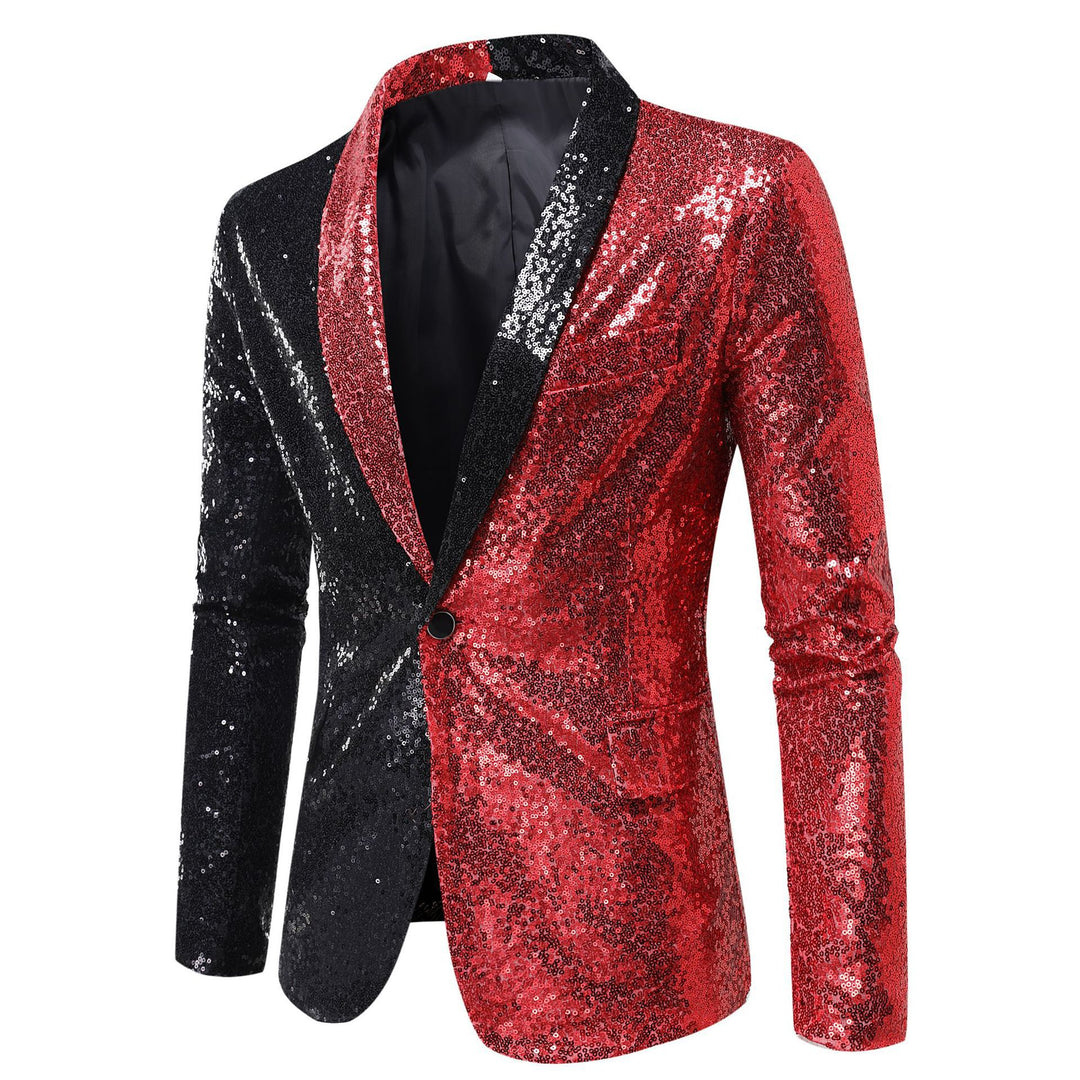 Tailored Fit Single Breasted One-Button Sequin Men&