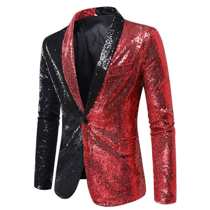 Tailored Fit Single Breasted One-Button Sequin Men&