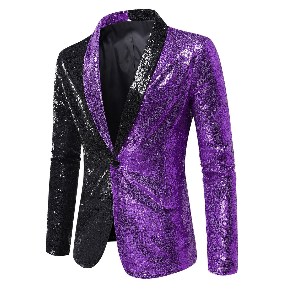 Tailored Fit Single Breasted One-Button Sequin Men&