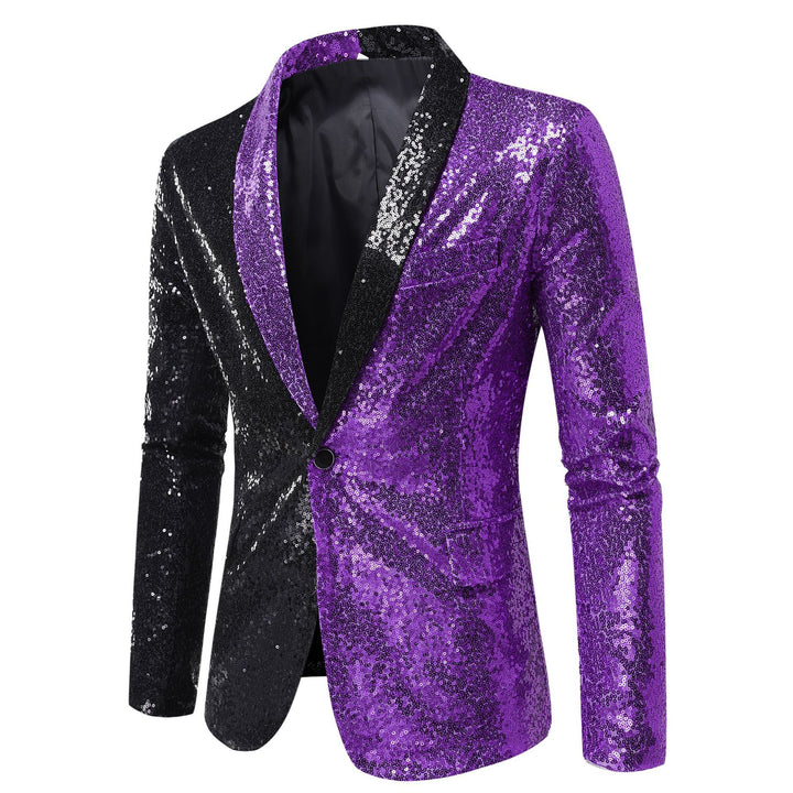 Tailored Fit Single Breasted One-Button Sequin Men&