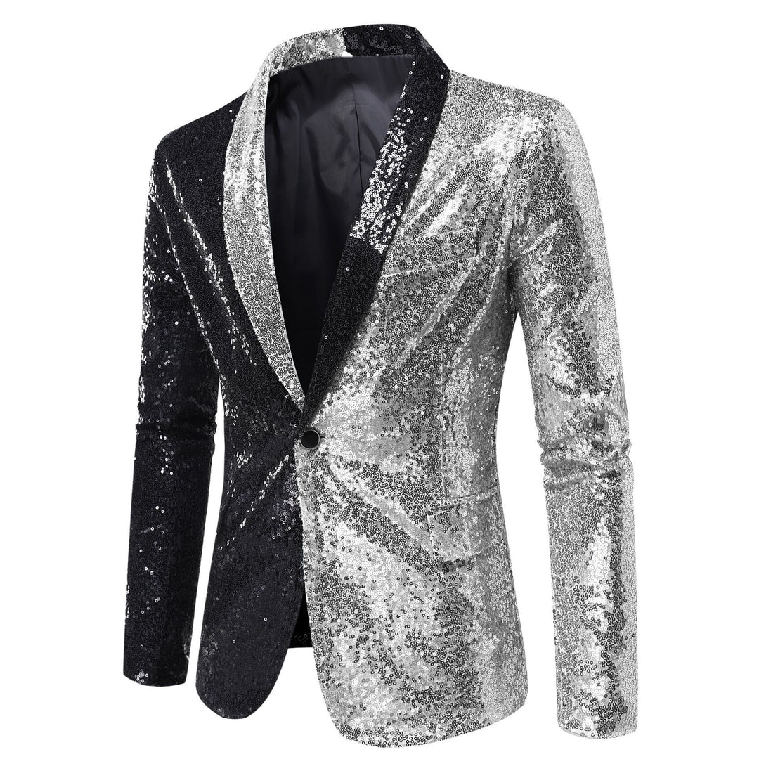 Tailored Fit Single Breasted One-Button Sequin Men&
