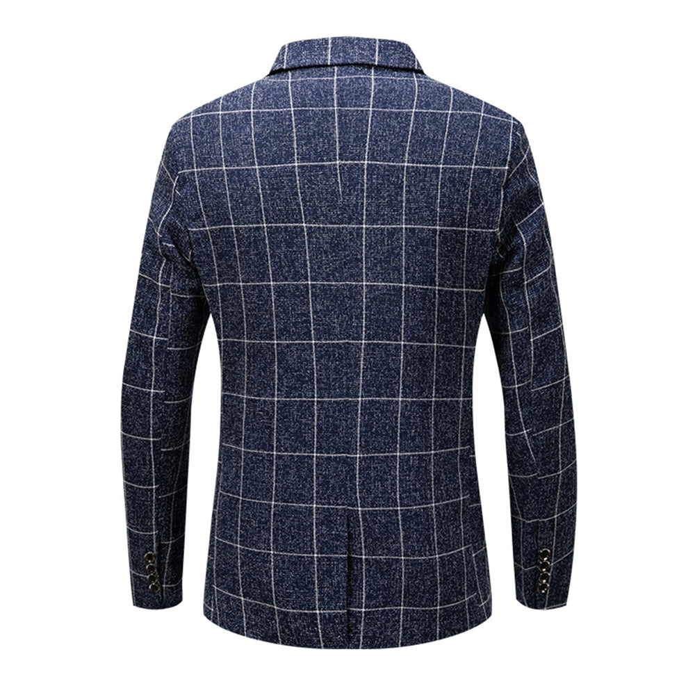 Tailored Fit Single Breasted One-Button Striped Men&