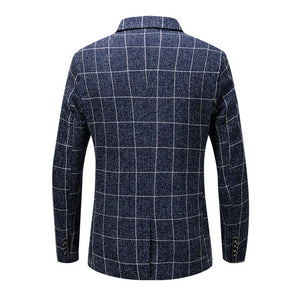 Tailored Fit Single Breasted One-Button Striped Men's Party Dress