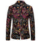 Tailored Fit Single Breasted Two-Buttons Printed Men's Party Jacket