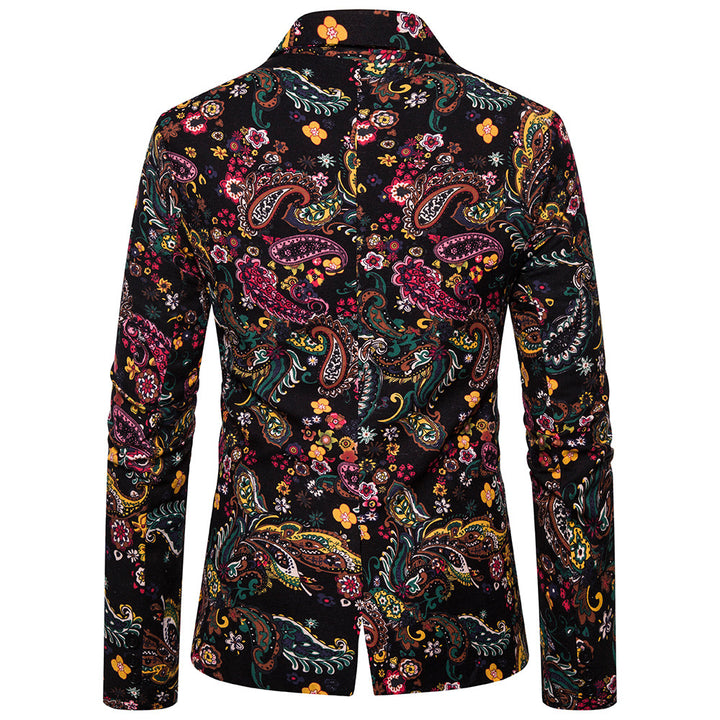 Tailored Fit Single Breasted Two-Buttons Printed Men&