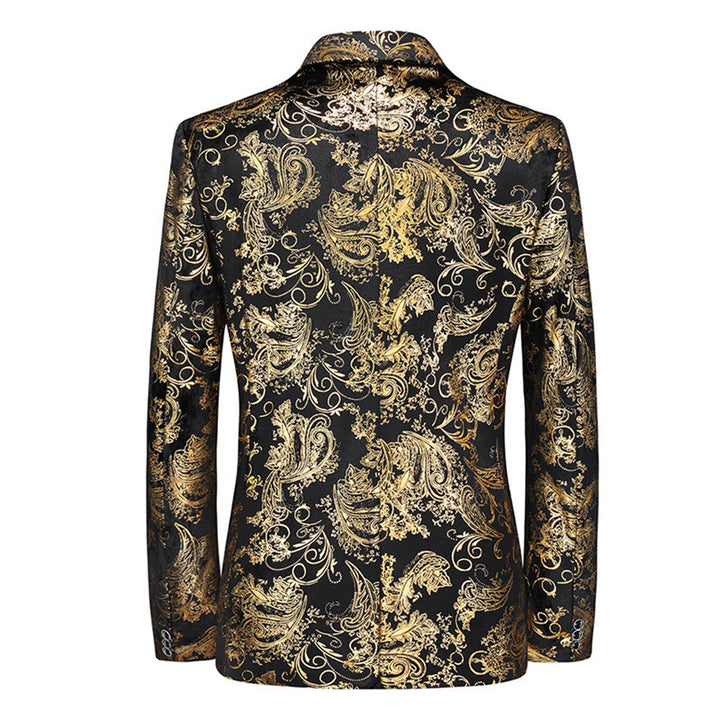 Tailored Fit Single Breasted One-Button Printed Men&