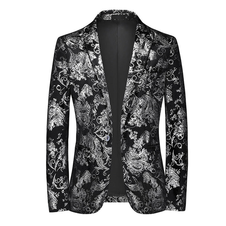 Tailored Fit Single Breasted One-Button Printed Men&