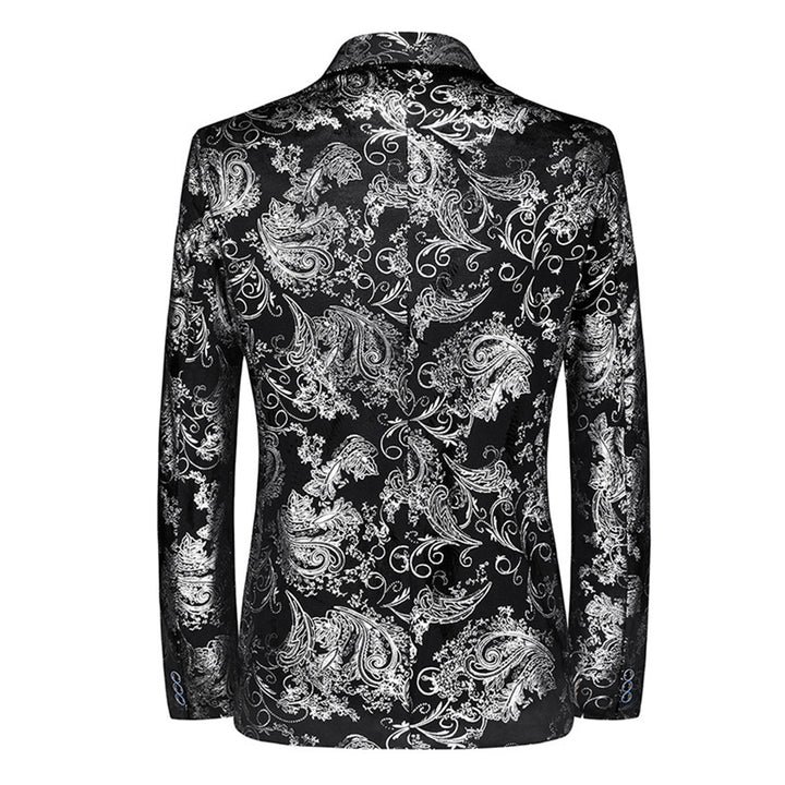Tailored Fit Single Breasted One-Button Printed Men&
