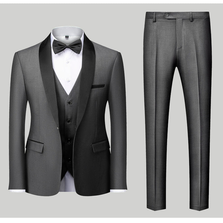 Tailored Fit Single Breasted One-Button 3 Pieces Patterned Men&