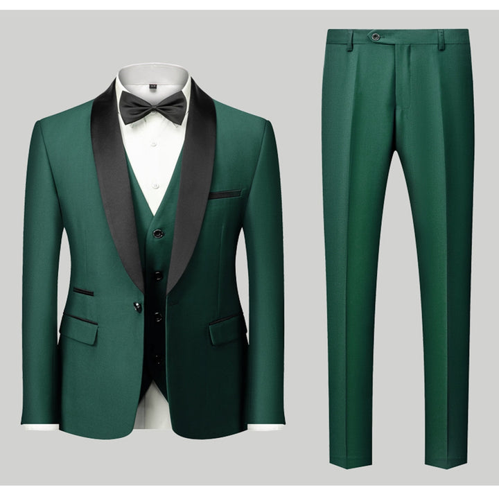 Tailored Fit Single Breasted One-Button 3 Pieces Patterned Men&