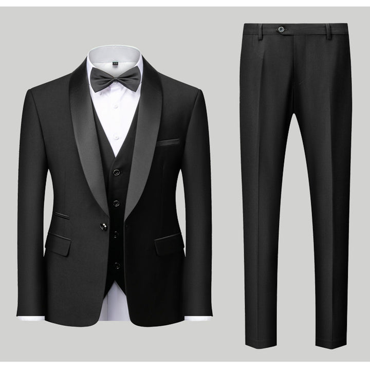 Tailored Fit Single Breasted One-Button 3 Pieces Patterned Men&