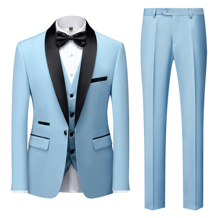 Tailored Fit Single Breasted One-Button 3 Pieces Patterned Men&