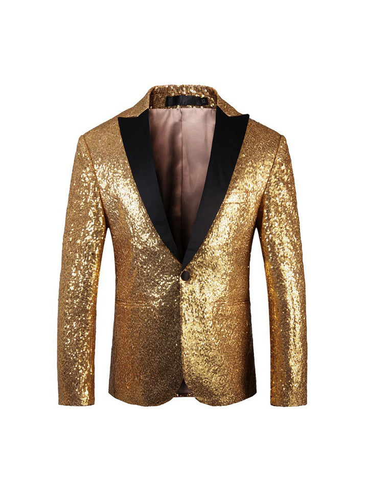 Tailored Fit Single Breasted One-Button Sequin Men&