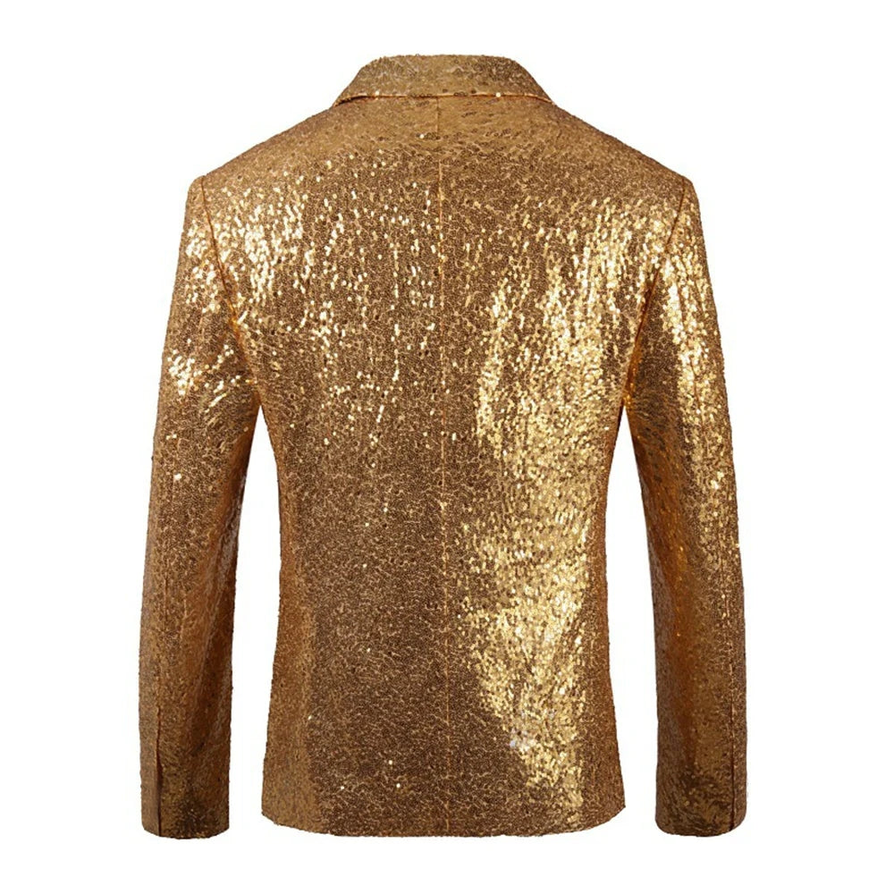 Tailored Fit Single Breasted One-Button Sequin Men&