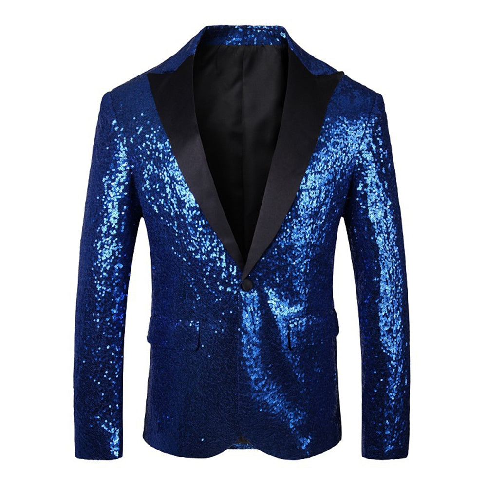 Tailored Fit Single Breasted One-Button Sequin Men&