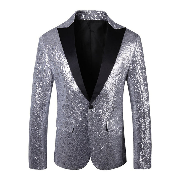 Tailored Fit Single Breasted One-Button Sequin Men&